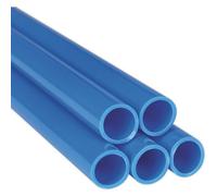 5 Pack - 22mm X 3M Blue Rigid Nylon Pipe -Compressed Air Ring Main Straight Tube