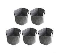5 Pack 25 Gallon Fabric Grow Pots for Plants, Round Aeration Grow Bags with Thickened Nonwoven Fabric, Allowing Root Oxygenation and Water Drainage (3 gallon)