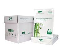 5-Pack/2500Sheets A4 Paper Heavyweight Premium 80gsm Multipurpose Printing/Copy/Photocopy Papers Bamboo Pulp Eco-Friendly Document White Papers for School Office Fluorescent-Free
