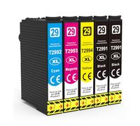 5 Pack 29XL Ink Cartridges Compatible for Epson 29 XL for Expression Home XP-352 XP-342 XP-335 XP-445 XP-442 XP-455 XP-235 XP-452 Printer