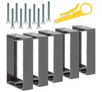 5-Pack 3/4" Single Gang Receptacle Outlet Box Extender - UL Listed - Electrical Outlet Extender for Electrical Box and Electrical Outlet Switches - Made in U.S.A. (Black or Gray)