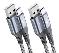 5-Pack 3M USB C Cable 3.1A Fast Car Charger Cable Compatible for iPhone 17 air 16 15 Plus Pro Max, Samsung Flip/Fold 7 6 5 4 3 S25 S24 S10 S20 S21 S22 S23 A16/15/14/13/12 A35/A34 A56/55/54, Pixel