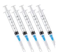 5 Pack 3ml 23 Gauge - Luer Lock 1ml 2.5ml 3ml 5ml 10ml 20ml with 25Ga, 23Ga, 22Ga, 21Ga, 18Ga Lab Consumables(Individually Sealed Wrapped)