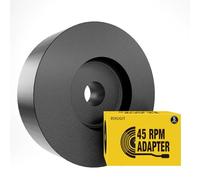 5-Pack 45 RPM Record Adapter - Black Record Adapter for 7 Inch Vinyl Record Players and Technics Turntables, Solid Aluminum Dome 45 Adapter, Record Player Accessories