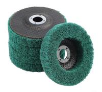 5 Pack 4in Nylon Flap Discs with Open Mesh Fiber Web and Aluminum Oxide Saturation for Flexible Metal Adaptation