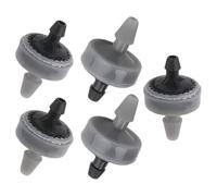 5 Pack 4LPH In-Line Pressure Compensating Drippers with Filter - 4mm/13mm for Hozelock, Irrigation Systems, Garden Hose, Greenhouse, Plants