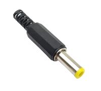 5 Pack 5.5mm x 2.1mm or 5.5mm x 2.5mm Welded DC Male Power Connectors with 14mm Extending Forks for 12V Cable Repair Compatible with CCTV Cameras (5.5-2. 5pcs)