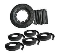 (5 Pack - 50m) KCT 10 Metre Flexible Plastic Lawn Edging Grass Border with Pegs