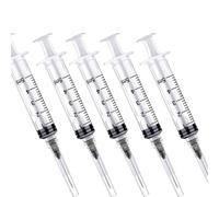 5 Pack 5ml 22 Gauge - Luer Lock 1ml 2.5ml 3ml 5ml 10ml 20ml with 25Ga, 23Ga, 22Ga, 21Ga, 18Ga Lab Consumables(Individually Sealed Wrapped)