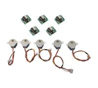 5 Pack 5V 4 Phase Geared Stepper Motor With ULN2003 Driver Board For Arduino Projects And Robotics Automation Kits High Torque Reliable Performance