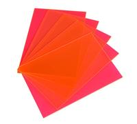 5 Pack 5x7" Colored Acrylic Translucent Sheets Easy to Cut for DIY Art Projects,Crafting,Display Project,Signs,Painting,Laser Cutting 2.8mm Thick Plastic Plexiglass Panel Fluorescent neon red Sheet