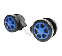 5-Pack 60mm Colorful Office Chair Wheels (Blue) - Durable Replacement Casters for Smooth Rolling, Universal Fit for Desk Chairs, Enhance Mobility and Style