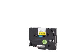 5-Pack 6mm Black on Fluorescent Yellow Printer Ribbon Cassette Compatible with KZE-C11 Label Makers