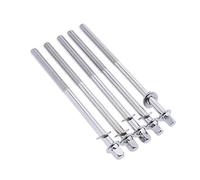 5-Pack 6mm Chrome Drum Tension Rods with Washers for Snare Bass Tom Drum Set Replacement Parts