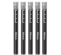 5-Pack 6mm Tile Drill Bits, Ceramic Drill Bit Set, Tungsten Masonry Set 6mm Tile Drill Bits, Diamond Drill Bits for Drilling Granite, Ceramic, Porcelain, Marble, Stone, Glass and Other Hard Materials