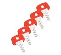 5 Pack 702 Ignition Key Replacement for Forklift Part 209068, Plastic Metal Start Key for Manual Electric Hydraulic Trucks, Red and Silver
