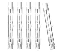 5 Pack 80W R7s Halogen Bulbs 78mm, Dimmable Warm White 2800K T3 J78 Double Ended Linear Floodlights, 1390LM 230V Halogen Tungsten Bulbs