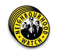 5 PACK - 8cm Neighbourhood Watch Self Adhesive Stickers - Sign CCTV, Warning, Sign, Recording, Private Property, Surveillance