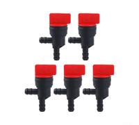 5-Pack 90 Degree Fuel Shut Off Valve Petcock for Generator for ATV for Quad - Zinc Alloy Switch Inline Valve Black for m10 Thread