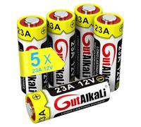 5 Pack A23 23A GP23AE MN21 23GA 12V Alkaline Battery High Capacity 55mAh for Remote controls, alarm, keyless entry, electronics