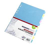 [5 Pack] A4 Ring Binder Lever Arch File Index Dividers 10 Part Subject Folder Cards
