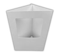 5 Pack A6 White Rounded Top Square Aperture Card Blanks & Envelopes, Tri-Fold - 300gsm