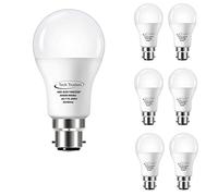 (5 Pack) A60 B22 LED Light Bulb, Tech Traders Bayonet 10W A60 3000K Warm White, Equivalent to 100W, Ultra Bright 800Lm Non-Dimmable (Warm White 3000K)