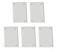 5 Pack Acrylic Photo Frame Set, Clear Right Angle Picture Frames for 4x6 5x7 8x10 Inch Photos, Vertical Horizontal Wall Hanging Display for Home Office Wedding(10.2 * 15.2cm)