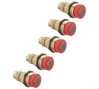 5-Pack Adjustable Brass Hose Nozzle for Garden Watering, Misting & Sprinkling - 1/2-Inch Male Thread (DN15), 100-215 L/H Flow Rate, 2-Inch Length
