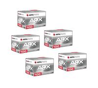 5 Pack Agfa APX 100 135-36 Professional Black and White Film