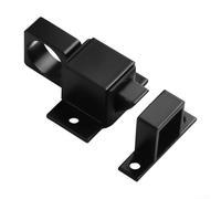 5 Pack Aluminum Alloy Automatic Spring Door Latch, Square Self-Closing Bolt with Adjustable Fit for Homes Office Window Security(Black)