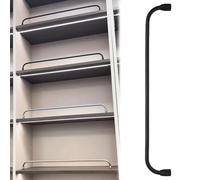 5 Pack Anti-Fall Shelf Guard Rail, Adjustable 40-100cm Shoe Rack & Bookcase Fence, Durable Entryway Wire Bar Set (A, 95cm/3.1ft) for Home Organization