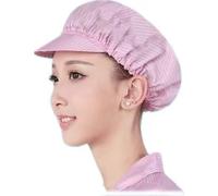 5 Pack Anti-Static Dome Breathable Mesh ESD Caps | Dust-Proof Elastic Hair Covers for Cleanrooms Workshops (Pink)