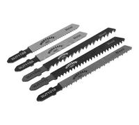 5-Pack Assorted Jigsaw Blades For Wood, Plastic, Steel, And Metal Cutting