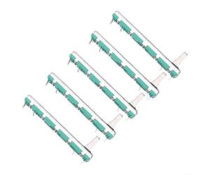 5-Pack B103 10K Ohm Slide Linear Potentiometer - Carbon Film Variable Resistor, 75mm Travel, 0.25W, for Audio Mixer Faders & Industrial Con