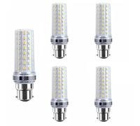 5 Pack B22 Corn LED Bulbs 20W Equivalent 200W Cool White 6000K High Brightness CRI>80 No Flicker Long lifespan for Bedroom Living Room Dining Room Cafe Non Dimmable