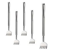5 Pack Back Scratcher, Stainless Steel Massager With Pocket Clips, Telescoping Scratching Tool, Portable Extendable Handle for Adults Men Women Kids