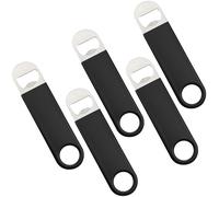 5 Pack Bartender Bottle Openers, Rubber Coated Bottle Opener Stainless Steel 7 inch 17.8cm Bar Blade Beer Professional Grade for Parties Home Bars Gifts Durable Heavy Duty for Beer and Soda