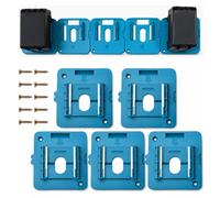 5 Pack Battery Mount for Makita 18V LXT Battery (BL1860 BL1850 BL1840 | Wall & Van Racking Storage Bracket, Pegboard Dock Holder with 10 Screws