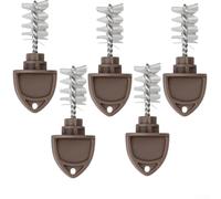 5-Pack Beer Tap Cleaning Brushes for Draft Faucets & Keg Systems - Nylon Bristles on PP Shanks, 2.2 in / 56 mm, Compatible with Homebrew, Bar, and P(5PCS Brown)