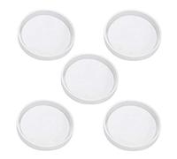 5 Pack Big DIY Round Coaster Silicone Mould, Diameter 3.15 Inches / 8 cm, Moulds for Casting with Resin, Cement