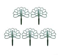 5 Pack Bird Shaped Plant Support Stands, ABS Plastic Flower Climbing Frame with Adjustable Arcs for Garden Stem Holding, Green Decorative Trellis for Indoor Outdoor