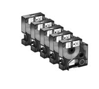 5 Pack Black On White 12mm A45013 Label Tape Compatible with D1 Label Printer 100 120P 150 155 160 LabelManager(5PK Black on White)