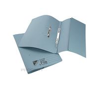 [5 Pack] Blue Foolscap Pocket Transfer Spring Files 285gsm 32mm Capacity