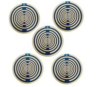 5 pack Blue golden Charm 7.6cm/3inches Lakhovsky MWO Disk Multi-wave Oscillator Copper Coil blue Golden