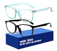 5 Pack Blue Light Blocking Glasses Computer Glasses for Women/Men Anti Eye Strain Light Black Transparent Bean Flower Black Under Leopard Print One Size