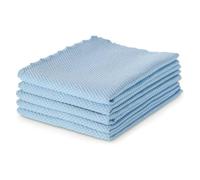 5-Pack Blue Microfibre Cleaning Cloths - Multi-Purpose Fish Scale Nanoscale Cloths, Lint-Free Streak-Free Towels for Glass Windows, Polishing Utensils & Stainless Steel