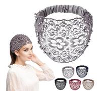 5-Pack Bohemian Floral Headwraps for Women, Wide Lace Hair Bands with Beaded Accents, Stretch Bandanas for Fashion and Style (One Size)