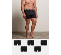 BadRhino Big & Tall 5 Pack Boxers - Men's - Plus Size Curve Black
