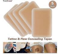 5 Pack Breathable Flaw Concealing Tape, Scars Flaw Cover Up Tape Stickers,tattoo Covers And Skin Shields Cover Up Tape